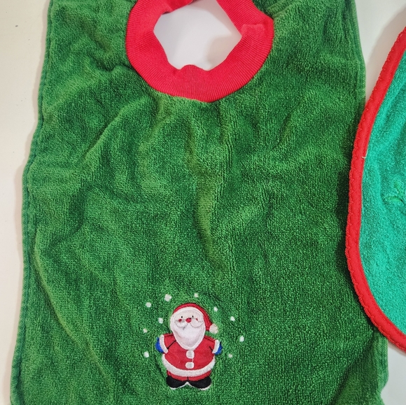 Vintage Christmas Bibs bundle of 2 - Picture 2 of 4